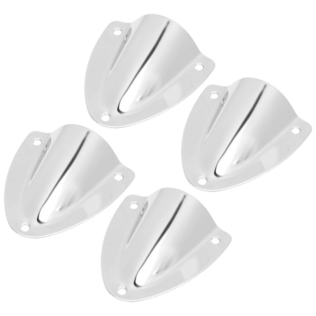 4PCS Marine Wire Cable Vent Cover Polished Easy Installation Stainless Steel Clam Shell Ventilator for Boat Yacht