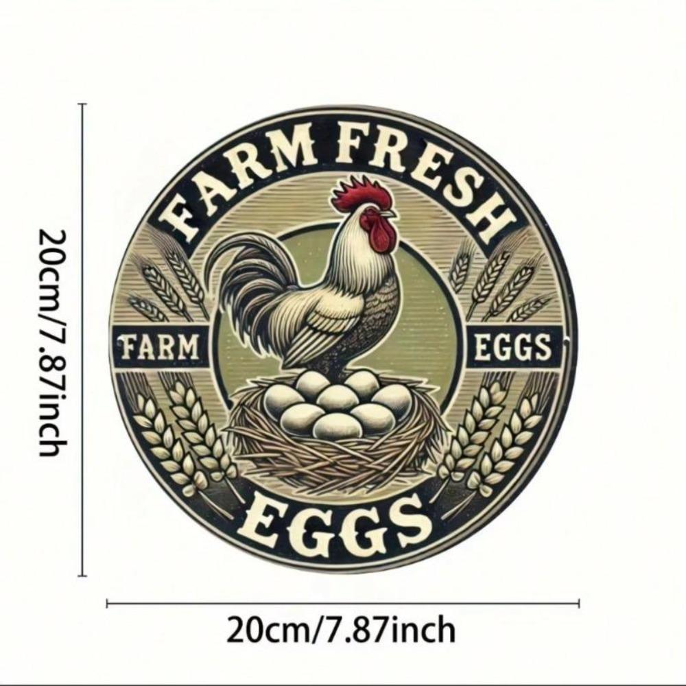 Vintage Eggs Metal Tin Sign Rustic Wall Decor Home Cafe Garage Farmhouse Kitchen Gift