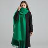 A Thick Autumn and Winter Fashion Versatile Warm Fuzzy Cold and Windproof Retro Solid Color Big Scarf Gas