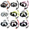 1Set Professional Snorkel Diving Mask Snorkels Goggles Glasses Diving Goggles Swimming Tube Set Snorkel Mask Adult Unisex