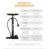 WEST BIKING Bicycle Pump 160PSI Portable Stainless Steel Bike Pump Schrader Presta Valve Inflator Mountain Road Bike Accessories