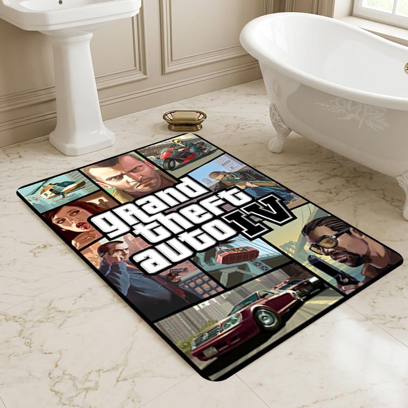 Gta Iv Living Room Non-Slip Area Rug Soft Carpet for Bedroom Game Playroom Sofa Office Home Decor Doormat Christmas Gift C9211686