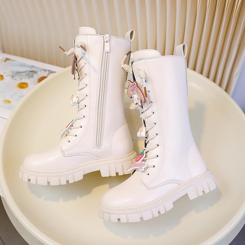 Girls' Winter-Spring New Style Booties for Children - High-Topped Boots for Girls - Anti-Slip Shoes