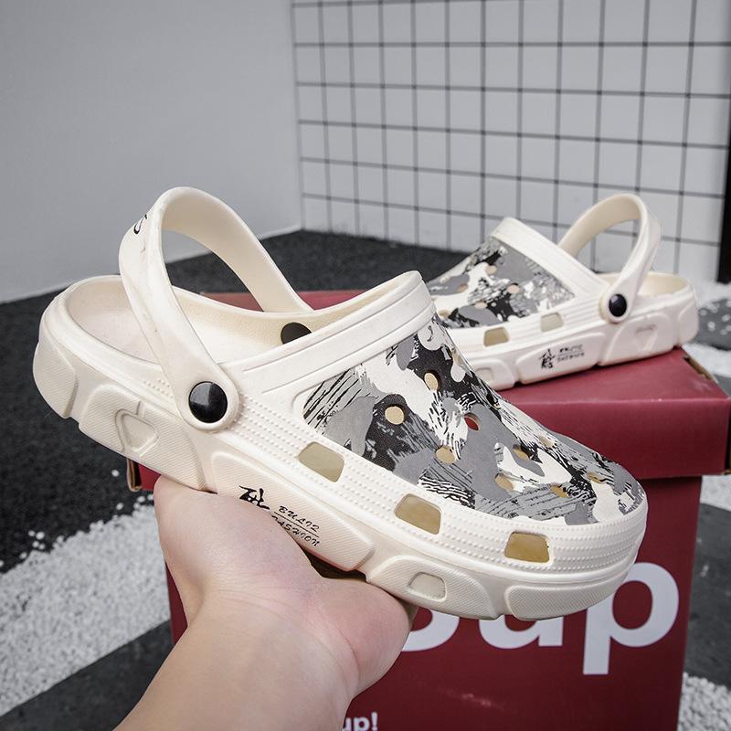 Hole shoes men's summer fashion casual bag head drag sports new personalized non-slip outdoor beach shoes thick sole wear-resistant