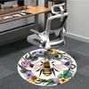 1pc Bee Wreath Chair Carpet for Office Non-Slip, Machine Washable Rug for Office, Room - Holiday Decor, Machine Made yy251029127