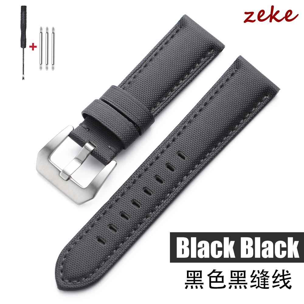 

20 мм 22 мм 24 мм 26 мм Премиальный ремешок для часов из парусины и канваса для Omega для Blancpain для Panerai Нейлон кожа Мужской ремешок 20mm чёрный