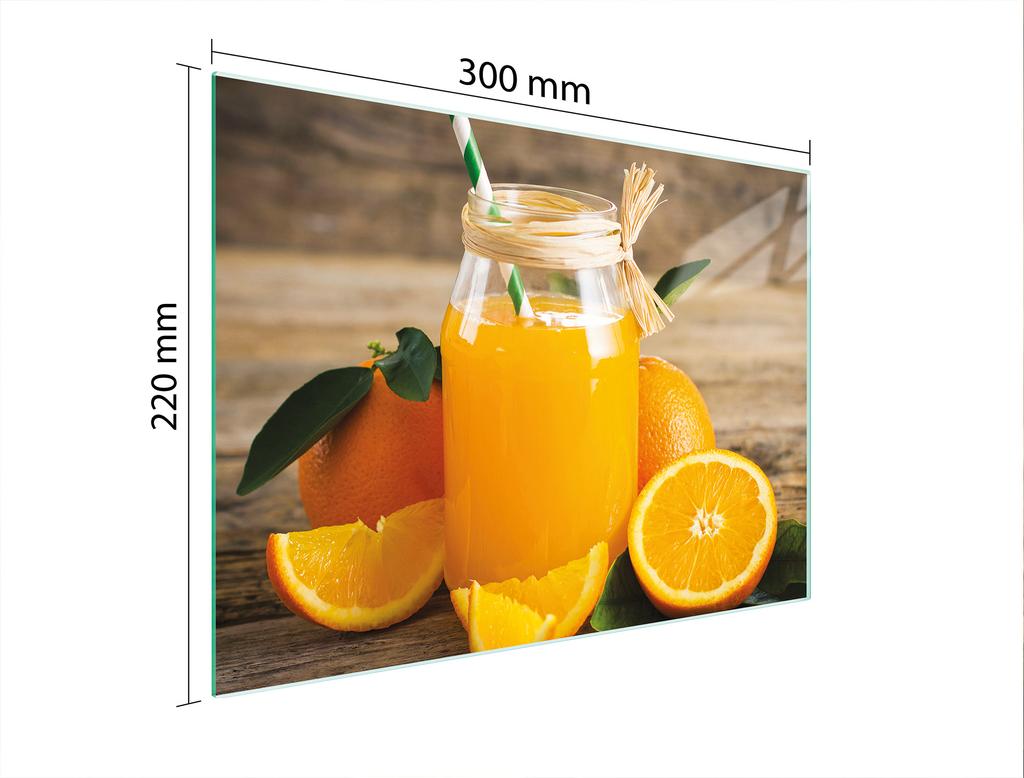SZKLANA DESKA DO KROEJNIA 30x22 OWOCE