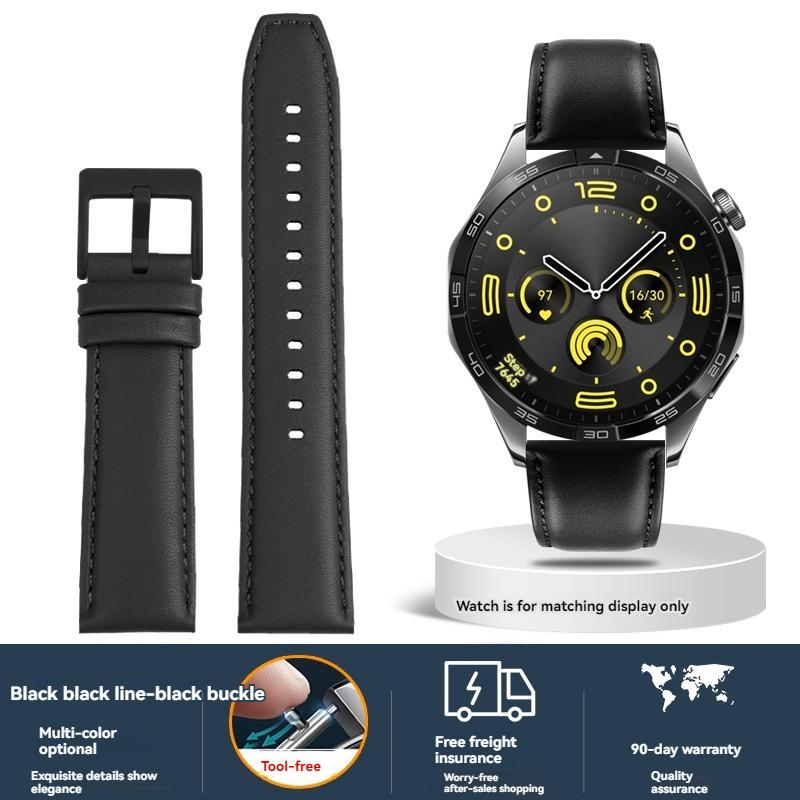 For New Huawei GT5 Strap GT5 Pro Soft Cowhide Watchband Smart Sports WATCH GT5 Ultimate Replacement Wristband Accessory 46mm