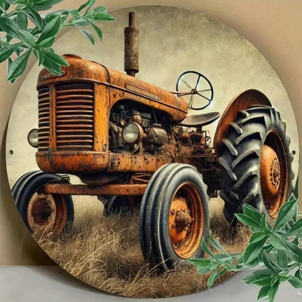 Vintage Truck Metal Wall Sign, Rustic Farmhouse Decor for Kitchen Living Room Bedroom, Retro Tin Sign Home Art