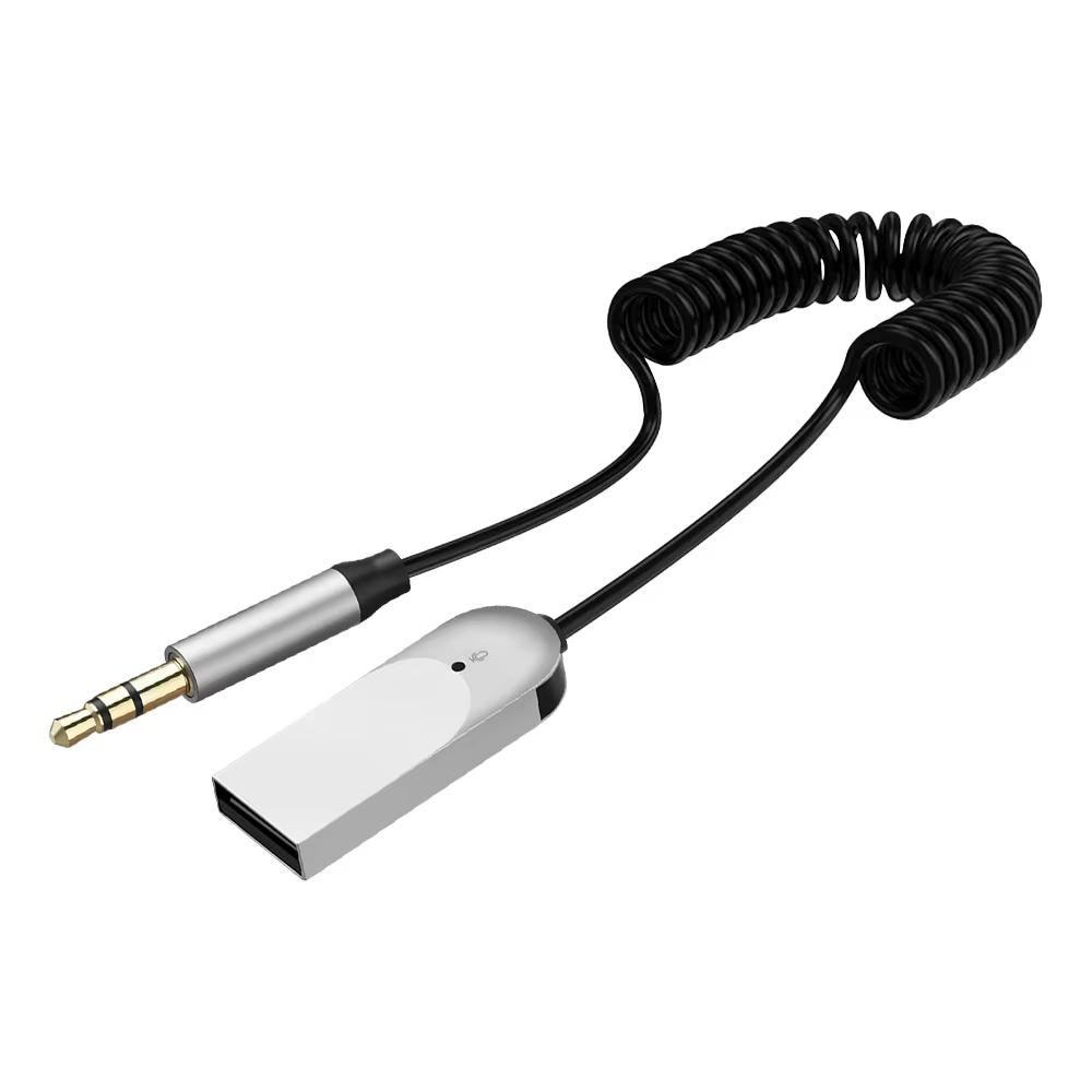Bluetooth 6.0 Aux Adapter Wireless Car Bluetooth Receiver USB To 3.5mm Jack Audio Music Mic Handsfree for Car Kit Speaker