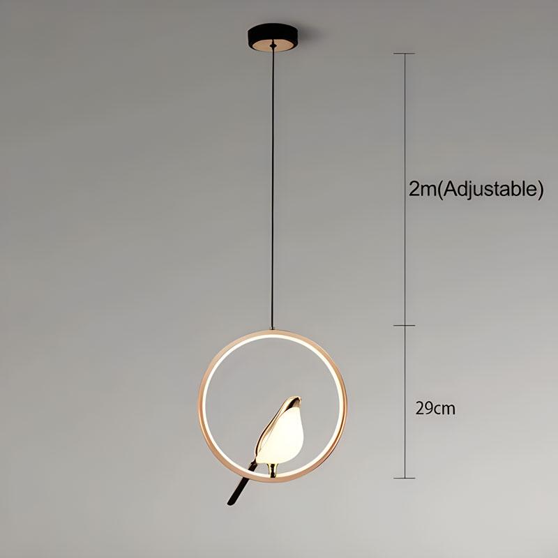 

Nordic Magpie Bird LED Cord Подвесные светильники для спальни, черные, серебристые, подвесные светильники, люстра, лампа для дома, AC85-265V Neutral Light
