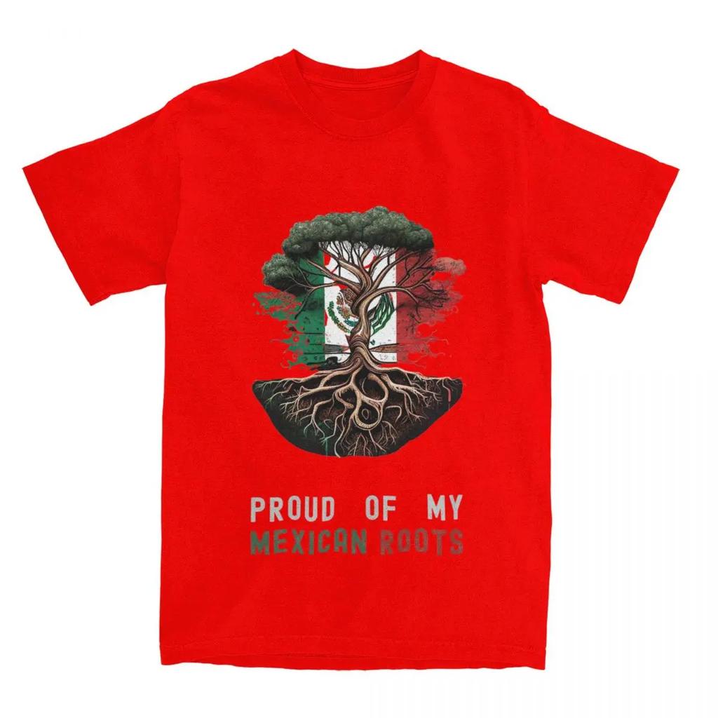 T-shirt Nouveauté Fière De Mes Racines Mexicaines Homme Femme Coton J'aime le Mexique Drapeau T-shirt Vêtements Originaux