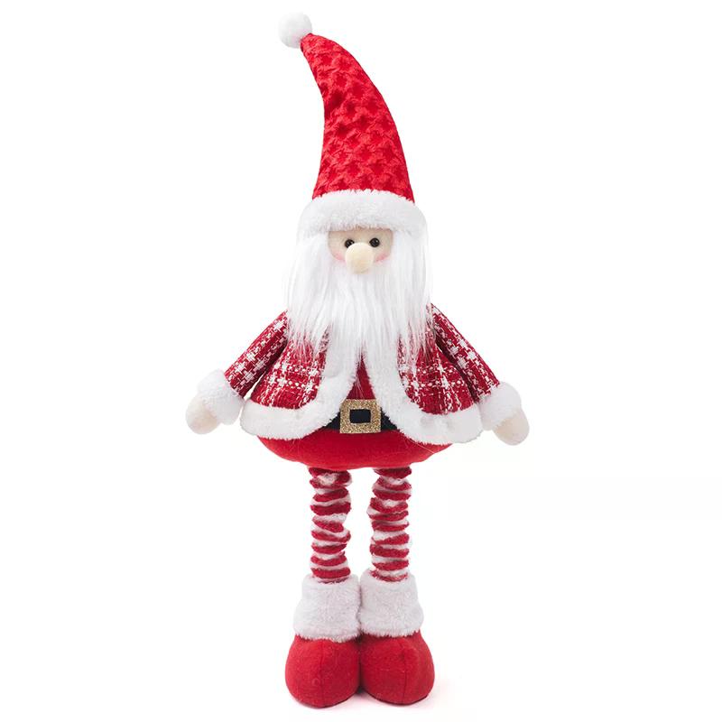 Retractable Festive Ornaments Santa Deer Snowman Polyester Sculpture Space Saving Tabletop Holiday Display