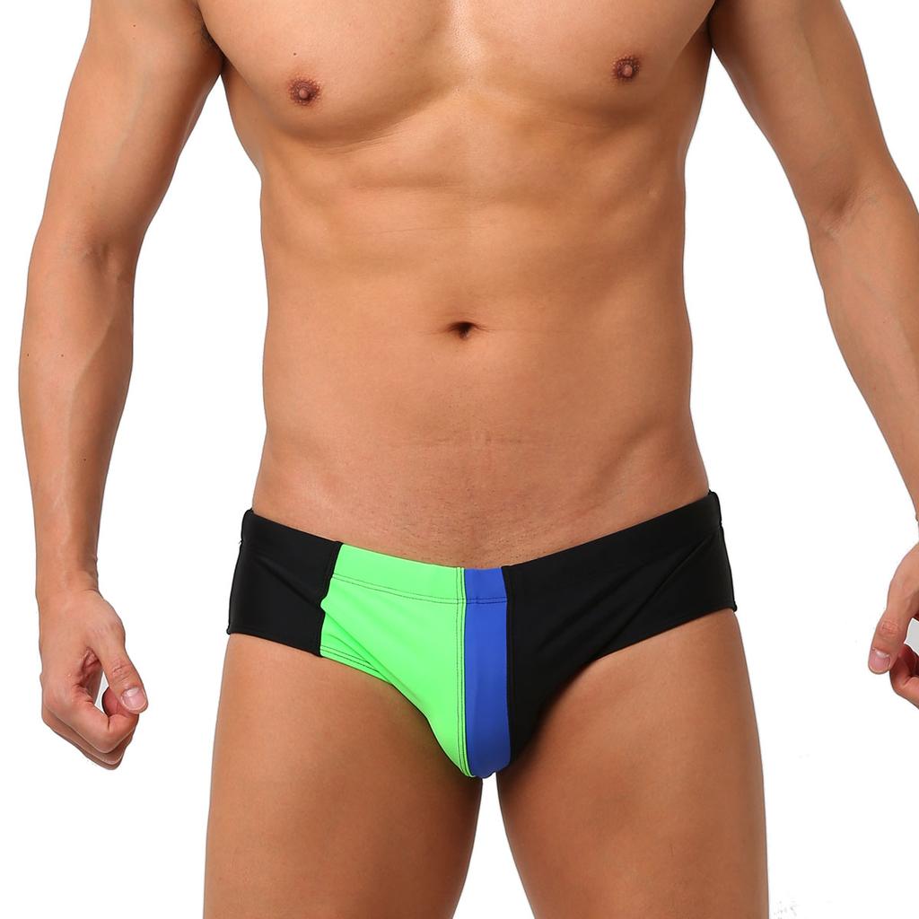 Pánské plavky pruhované plavky značky Bew Color Block Swimwear Nylon Quick Dry