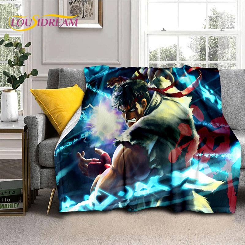 Lastest Retro Game Street Fighter SF Soft Blankets,Keep Warm Throw Blanket Comfortable Blanket for Picnic Beds Sofa Home Bedroom