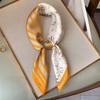 New Spring and Autumn Small Floral Temperament Small Silk Scarf Women's Headband Decorative Scarf 71 Square Scarf Dual-purpose Shawl Headband