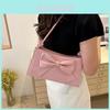Elegant Fashionable Bowknot Handbag 2024 Summer New Casual Korean Shoulder Crossbody Bag