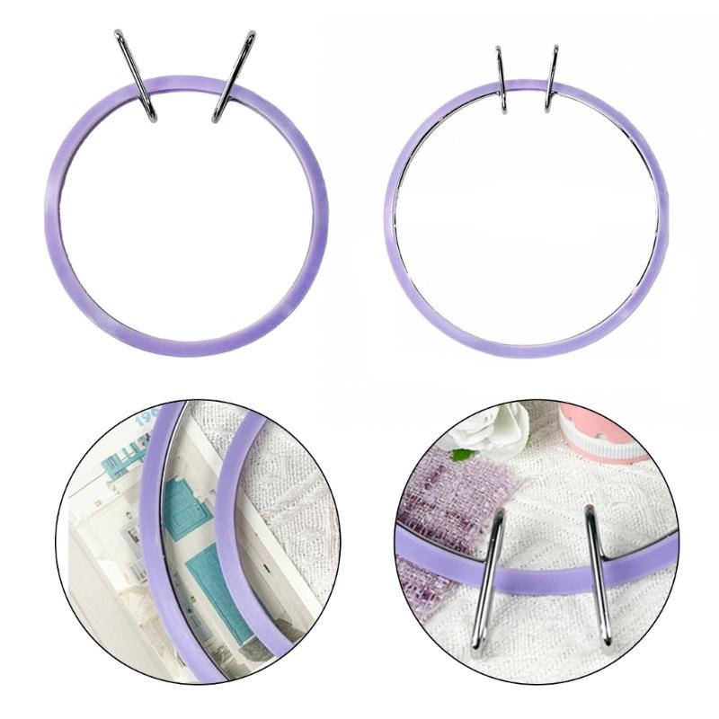 1 Set Adjustable Plastic Embroidery Hoop Crosses Stitching Hoop Embroidery Frame Crafting Tool For Creative Projects