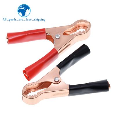 1SET 50A Red + Black TZT 80mm Crocodile Car Caravan Van Battery Test Lead Clips Best Promotion Alligator Clips Connector Plug