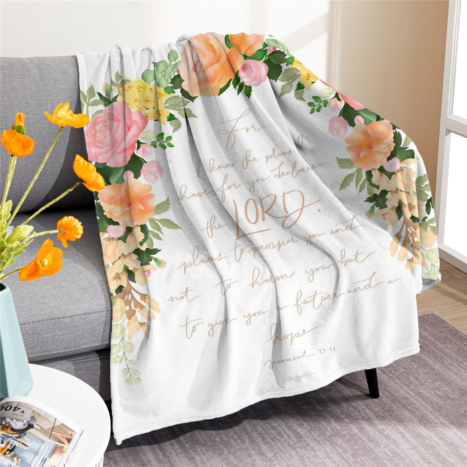 

Mothers Day Letters digitalprinted polyester Bedroom velvet flannel soft sofa cover blanket Fleece soft sofa cover blankets 75x100cm
