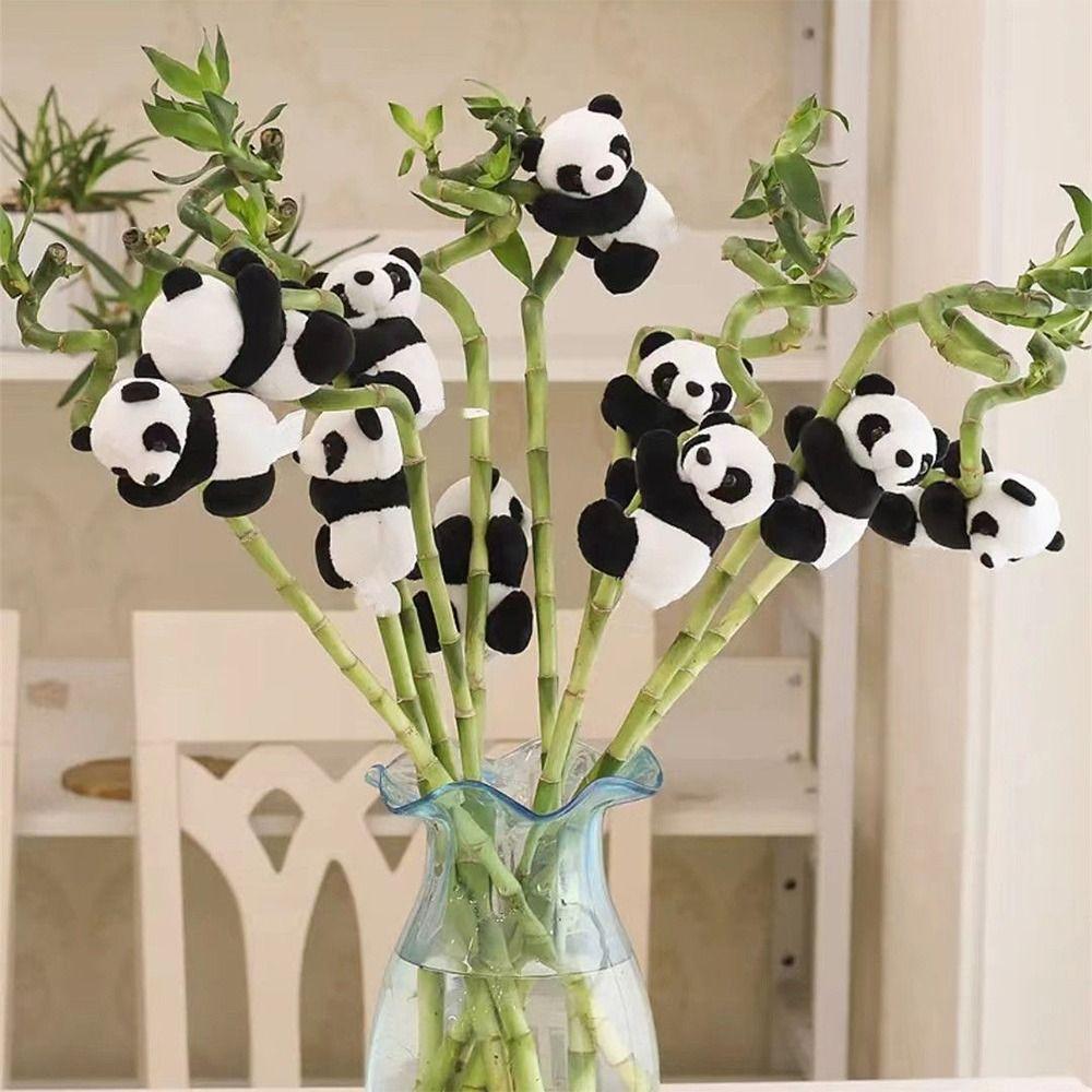 Ornament Home Decoration Curtain Clamp Stuffed Doll Plush Animal Toys Mini Hugging Panda Clip