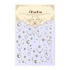 Bohemian Star and Moon Nail Stickers - Hot Stamping Retro Design