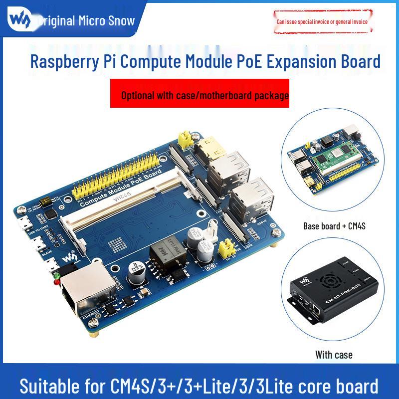 Raspberry Pi CM4S/CM3 Kit with Multi-Interface Expansion & PoE