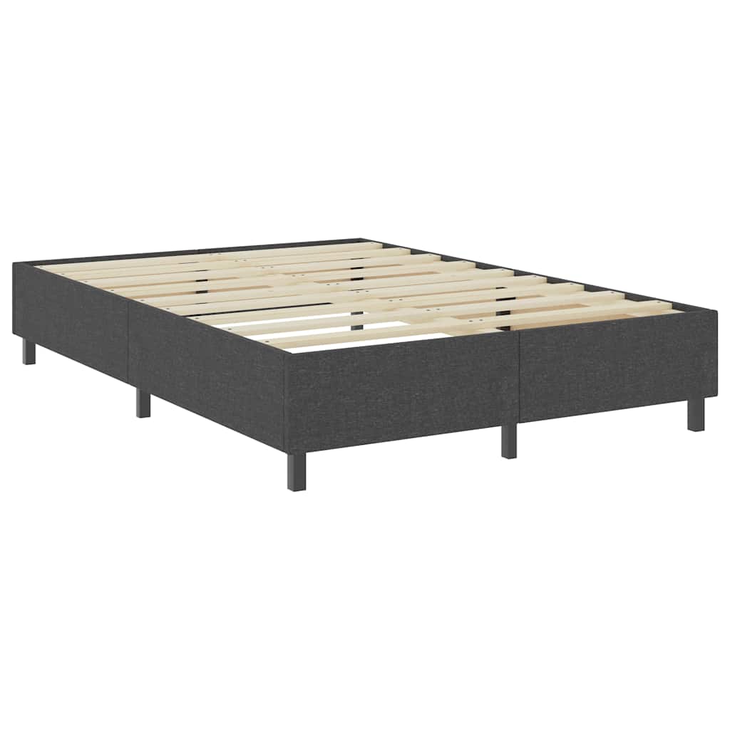 Box Spring Bed Frame Gray Fabric 160x200 cm