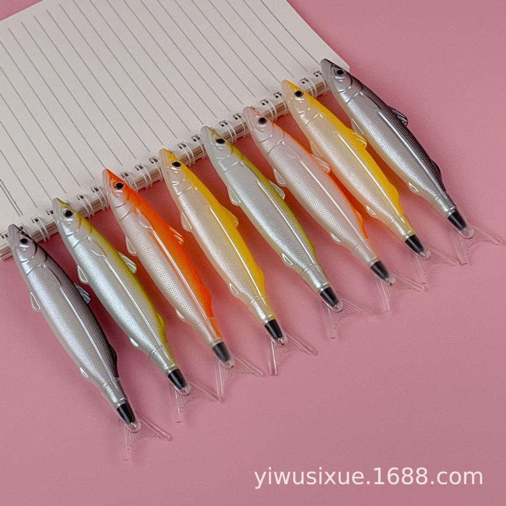 Creative Xianyu Simulation Idle Pen 0.5m Black - Fun Fish-Shaped Ballpoint for Students