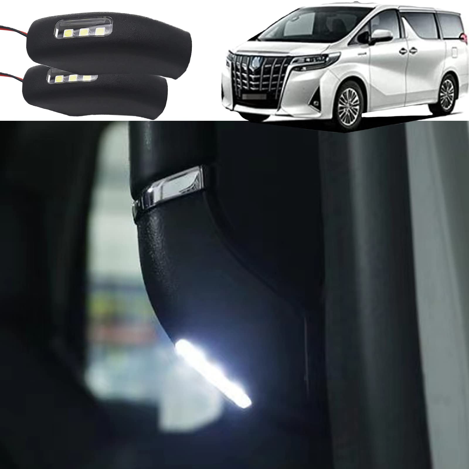 

Комплект светодиодной подсветки приветствия для Toyota включает светодиодную подсветку ног, салона, электрическую, белую02 Alphard/Vellfire (Серия 30, 2015-2022), Лампы, Кастомизация, 2 штуки