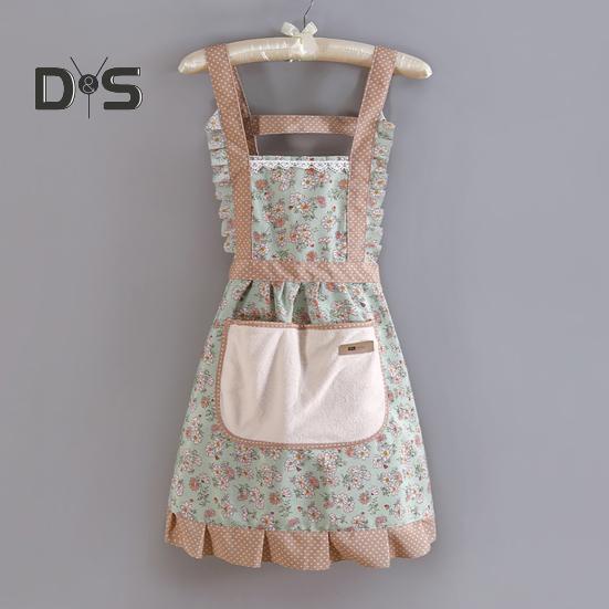 Tragbare Backschürze mit Tasche, weiche, modische Gartenschürze für Damen