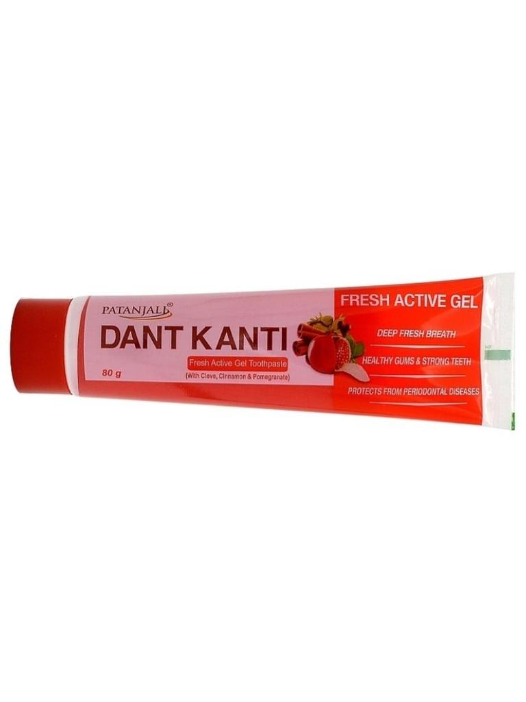 Fresh Active Gel Toothpaste - Deep Fresh Breath, Healthy Gums, Strong Teeth Patanjali Dant Kanti