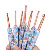 8pcs/set Sewing Crochet Hooks Ceramic Handle Alumina Crochet Hooks Knitting Needles Set Sewing Crochet for Weave Sewing Needles DIY Tool