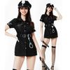 Police Costume Sexy Policewoman Cosplay Policewoman Luxury Mini Costume Cultural School Belt Full Set [Socpuro] Set, Uniform, Halloween, Cosplay,