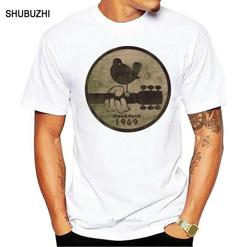 

Men T Shirt Woodstock 1969 Fitted Funny T Shirt Novelty Tshirt men cotton tshirt summer brand teeshirt euro size S разноцветный