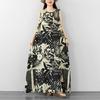 DIMANAF 2026 Women Plus Size Summer Beach Lady Long Dress Vest Sleeveless Vintage Loose Oversize Maxi Print Sundress Clothing