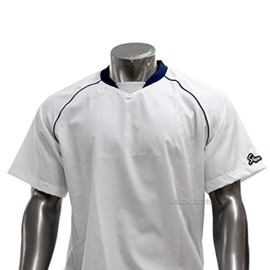 Kubota Slugger Short Navy x Size V-Neck Jacket, Sleeve, Silver, L-8V