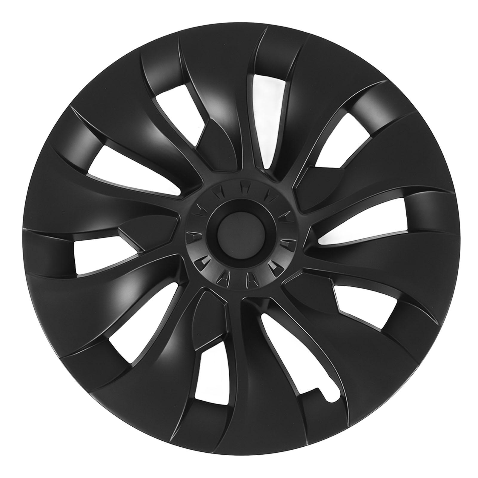 

4PCS Wheel Hub Cap Strong Power Powerful Protection Wheel Rim Cover Replacement For Tesla Model 3 2017‑2023 Matte Black матовый черный