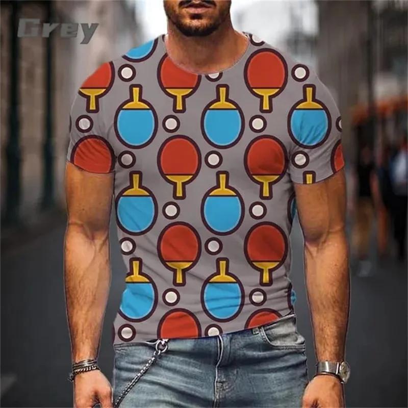 

PingPong Sports Tshirt Unisexs Clothing Cartoon Graphic 3d Print T Shirts Casual Fashion Breathable Short Sleeve Tees Top 4XL