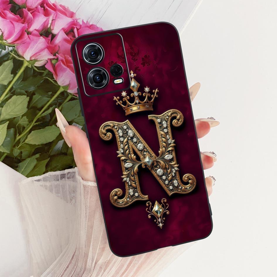 For Motorola Moto S30 Pro Case XT2243-2 Cover Retro Crown Letter Soft Silicone Back Cover For Moto Edge 30 Fusion XT2243-1 Shell