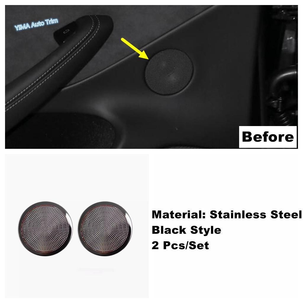 Car Pillar A Stereo / Door Stereo Speaker / Front / Rear Door Horns Decor Cover Trim For Tesla Model 3 2024 Interior Accessories