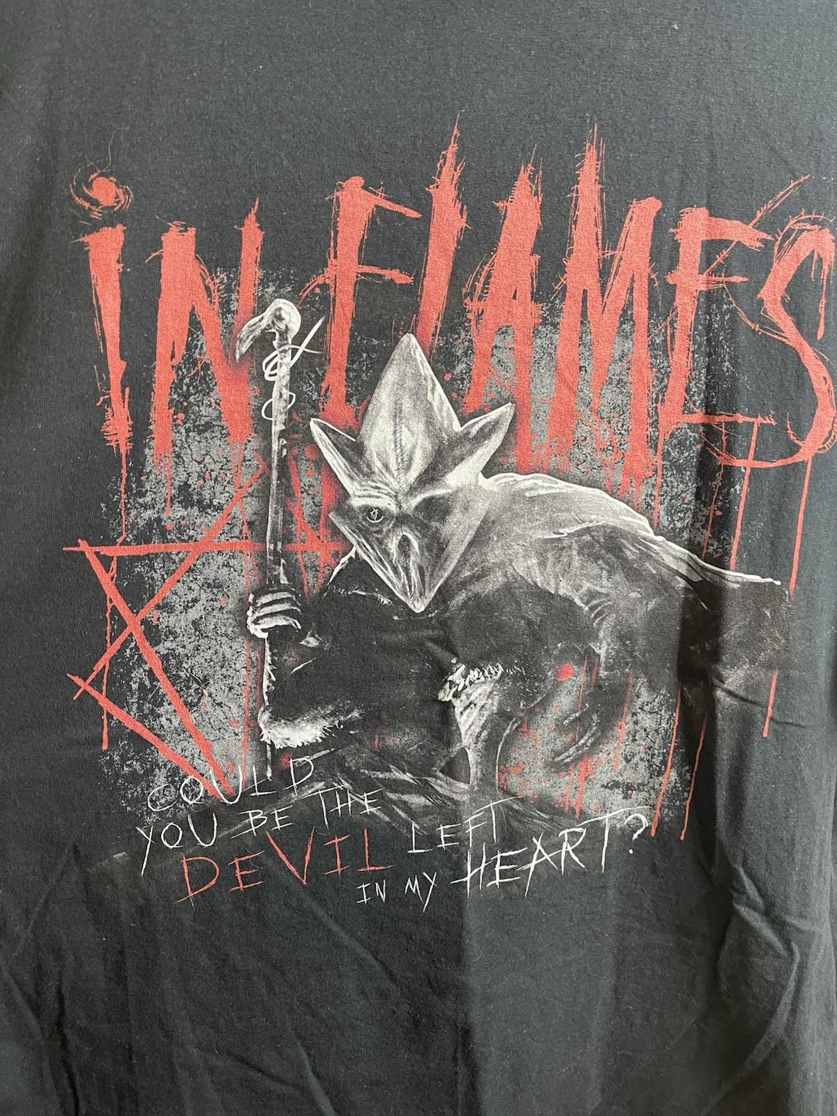 In Flames You Could Be The Devil I Left In My Heart T-Shirt Adult 2XL Black NWOT Unisex T-Shirt XL