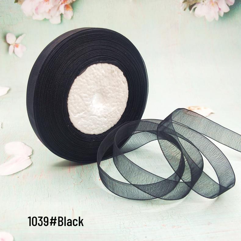 Cinta de Hilo de Nieve Transparente de 1,2 cm para Manualidades: Ganchillo, Accesorios para el Cabello, Lazos, Regalos, Empaque para Pasteles y Cajas, Cinta de Seda