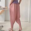 Shop   Women Tricot Diagonal Pleats Baggy Pants Mocha Ble Wpt 3106
