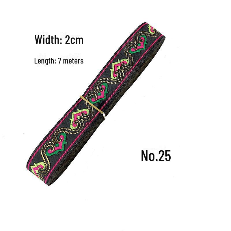 

Этническая жаккардовая тесьма: 2 см Ханьфу DIY аксессуары и домашний декор