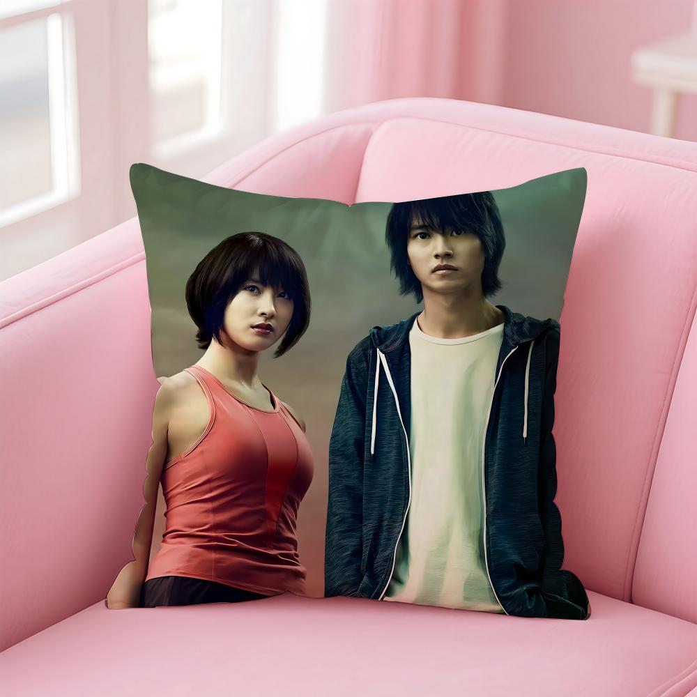 AAlice In Borderland Cushion Cover Pillow Case Soft Friendly Fabric Concealed Zipper