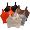 Women's Pure Cotton Vest with Fixed Cup Straps & Chest Pads - Breathable Lingerie & Outerwear