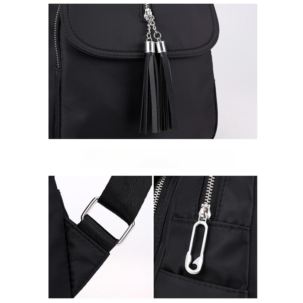 Travel Backpack Ladies Korean Version of Leisure Travel Wear-resistant Fashion Outdoor Nylon Oxford Cloth Anti-theft Zipper Pocket Backpack