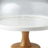Stand Glass Cover Serving Tray Cheese Dessert Storage Wooden for Appetizer Bread Wedding Party