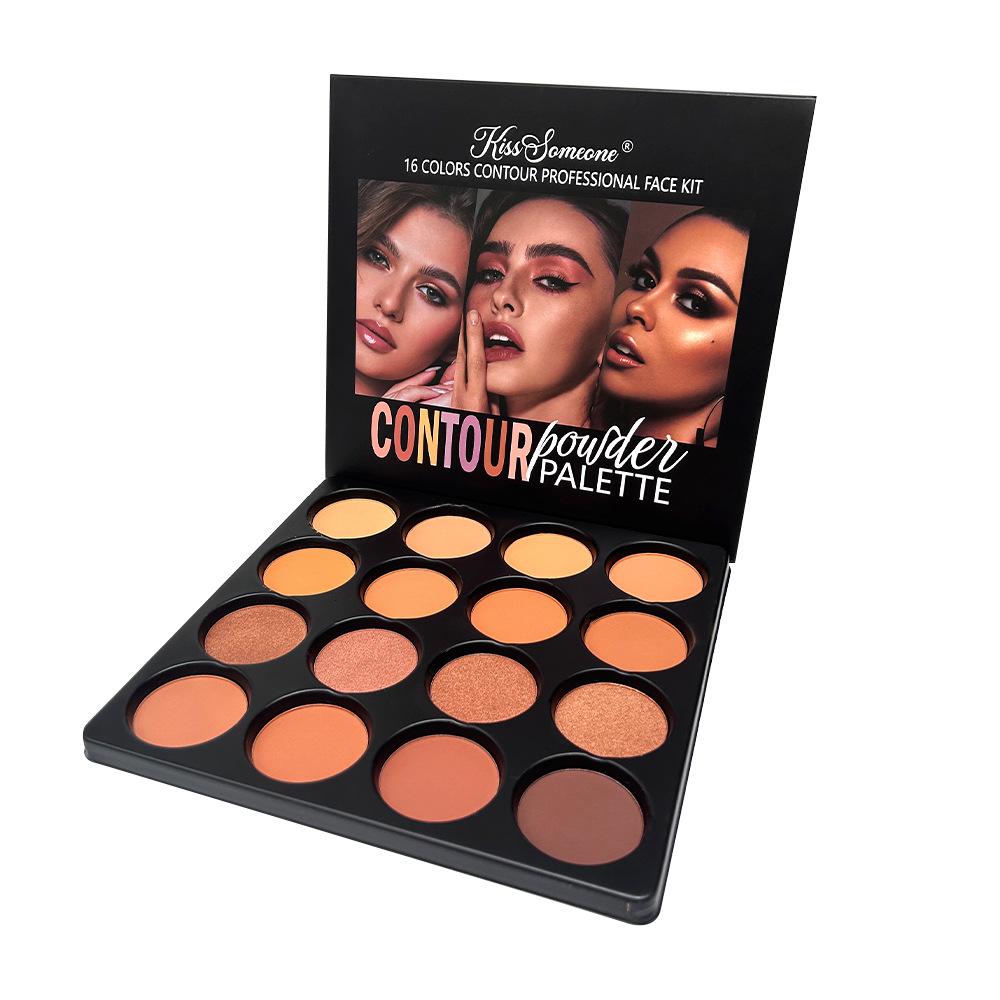 1PC Cosmetics Beauty 16-Color Powder Plate Highlight Grooming Matte Brightening Powder Plate
